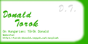 donald torok business card